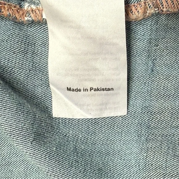 Urban Koach Blue Denim Fabric Distressed Vest Size M - Picture 6 of 6